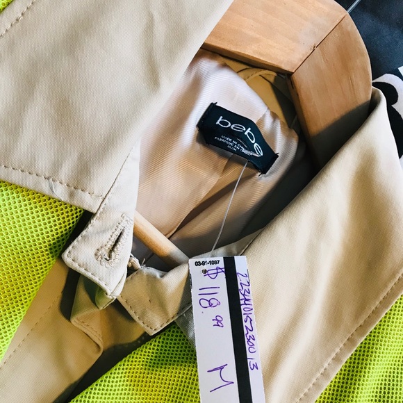 New Bebe trench coat size small - Picture 7 of 8